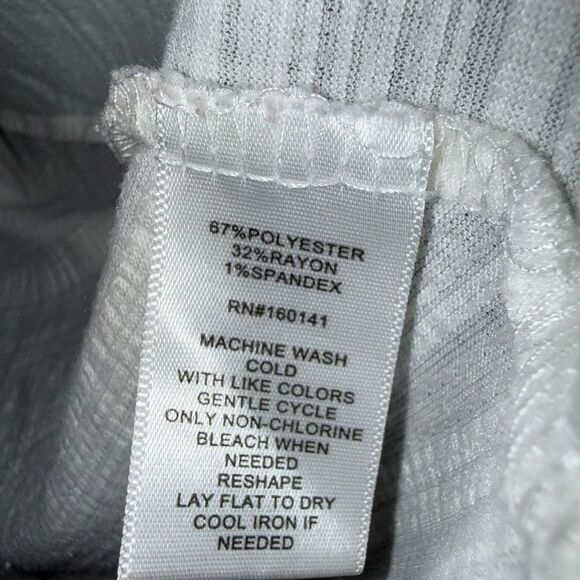 Daily Thread White V-Neck Long Sleeve Textured Top 2X #723 - Picture 5 of 5